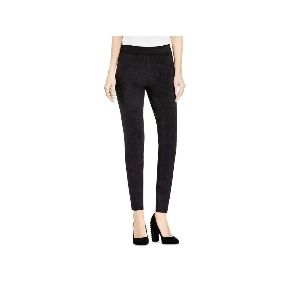 Ponte Knit Faux Suede Leggings